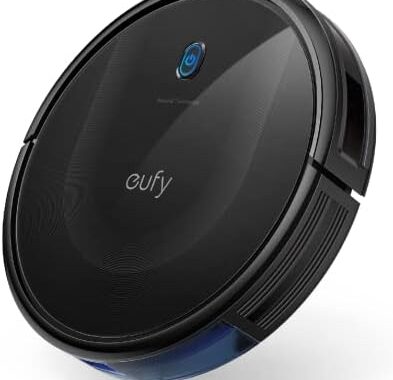eufy Robot Vacuum 11S MAX, Super Thin, Powerful Suction, Quiet, Self-Charging Robotic Vacuum Cleaner, Cleans Hard Floors to Medium-Pile Carpets, Black