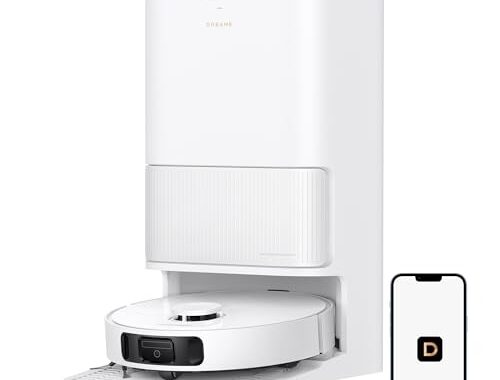 DREAME L40s Ultra CE Robot Vacuum and Mop Combo with Self-Emptying Dock, 13,000Pa Suction, Mop Self-Cleaning and Auto-Raising, Ultrasonic Carpet Sensing, Ideal for Pet Hair, Carpet and Hard Floors